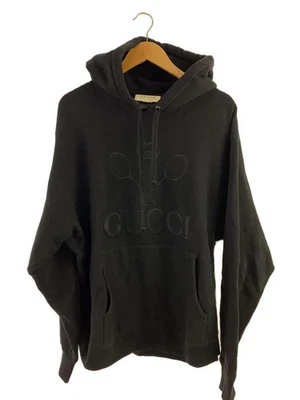 GUCCI Sudadera con Capucha -- Algodón Negro Liso 560502 XJBCQ Usada Foto 1 de 4