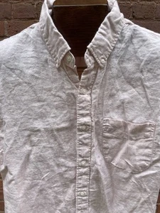 J. Crew Shirt L Baird McNutt Irish Linen S/S Slim Fit Pink Button Up Casual Top - Picture 1 of 7