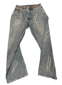 Herren LRG Jeans Metall Nieten 30x31 blau Y2K Baggy Wash Medium Wash Skater 30”W - Bild 1 von 17
