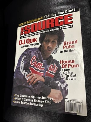 The Source Magazine DJ Quik/Grand Puba Oct  1992  Issue 37 Rap 90's HipHop - Image 1 of 2