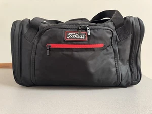 Titleist Player Duffel Bag Golf Travel Bag Black with Shoulder Strap Excellent - Picture 1 of 10