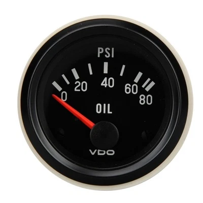 VDO Oil Pressure Gauge for VW 1946-1979 Black 2-1/16 Inch - Image 1 of 3