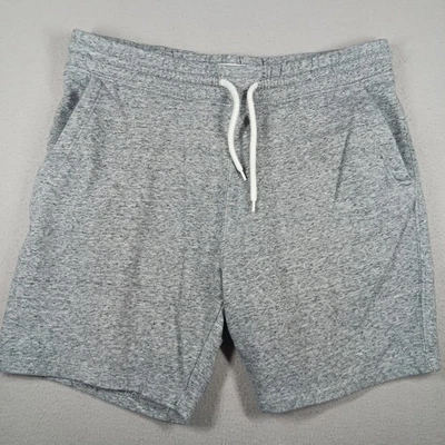 Old Navy Men’s Gray Mid Rise Fleece Inside Drawstring Pull On Comfort Shorts L - Image 1 of 4