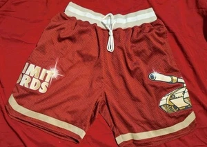 Neu Headgear Classics *NO LIMIT RECORDS* ROT & GOLD Herren Größe MED Shorts - Bild 1 von 12