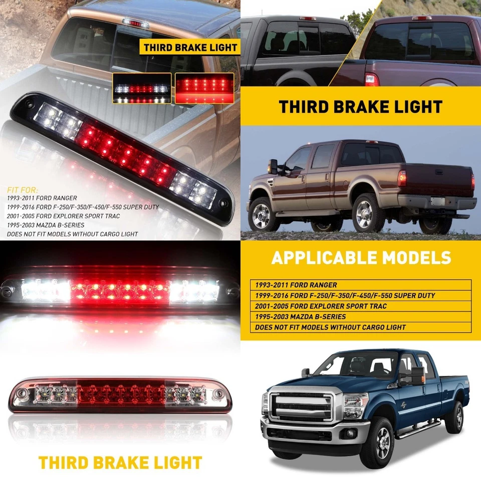 Tercera luz de freno trasera N LED Super Duty para Ford F250 F350 F450 F550 1999-16 Foto 1 de 1