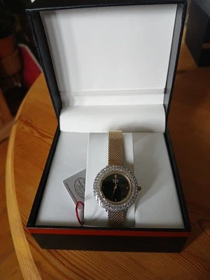 Reloj Burgi Damas Con Cristales Swarovski Nuevo En Caja Foto 1 de 4