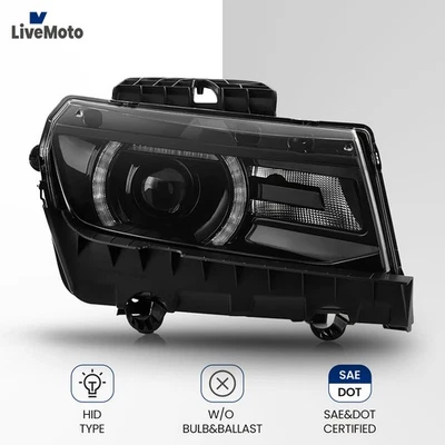 For 2014-2015 Chevy Camaro HID/Xenon Headlight Projector LED DRL Passenger Side Foto 1 de 4