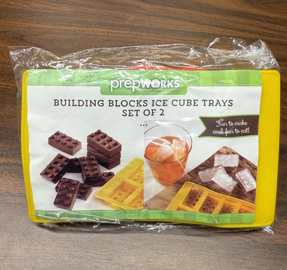 New unopened. Prep works Building Blocks Ice Cube Trays, Set Of 2 yellow - Image 1 of 4