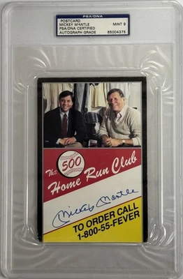 MICKEY MANTLE SIGNED 500 HOME RUN CLUB PSA DNA AUTO GRADE 9 65004375 BOB COSTAS - Image 1 of 2