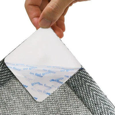 16 peças de prendedores de almofada de tapete para pisos de madeira, dupla face reutilizável antiderrapante carpa - Imagem 1 de 4