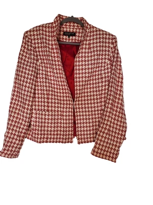 Jones New York Rojo y Blanco Talla 16 Foto 1 de 4