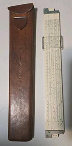 Keuffel & Esser Co. K&E 4092-3 regla deslizante con estuche de cuero - Imagen 1 de 4