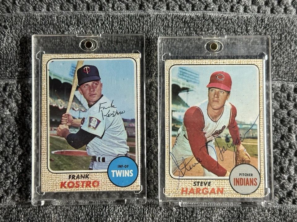 1968 Topps Baseball Autographed. Steve Hargan #35, Cleveland Indians.  - Image 1 of 1