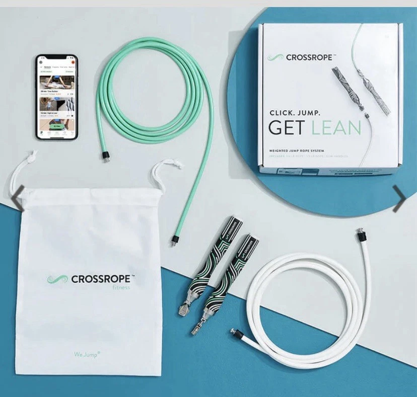 Crossrope Get Lean Weighted Springseil Set 1/4 Pfund & 1/2 Pfund Seile Slim Griffe / L - Bild 1 von 4