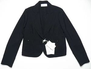 VALENTINO ROMA NWT WOMENS 12 XL 48 BLAZER JACKET 100% WOOL BLACK MADE IN ITALY - Picture 1 of 10