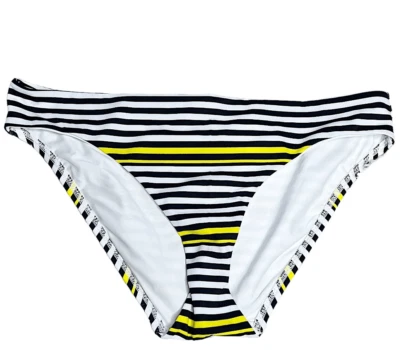 Parte inferior de bikini Ann Taylor Loft a rayas negras/blancas nuevas con etiquetas talla mediana Foto 1 de 4