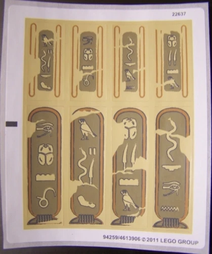LEGO 7326 - Pharaoh's Quest - Rise of the Sphinx - HOJA ADHESIVA  Foto 1 de 1