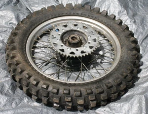 1986-87 HONDA XR200R OEM REAR RIM TIRE WHEEL SPROCKET - Picture 1 of 5