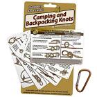 Outdoor Knots - Waterproof Knot Tying Cards with Mini Carabiner - Includes 22 