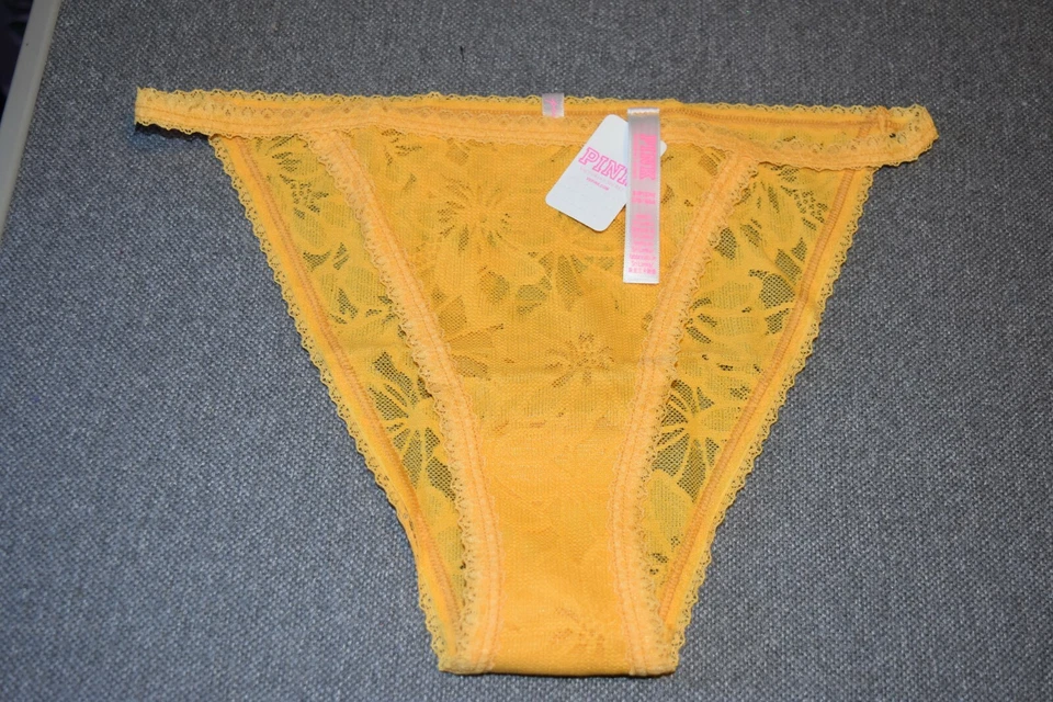 Novo com etiquetas Victoria's Secret biquíni rosa perna alta corda renda P pequeno lavanda banana  - Imagem 1 de 1