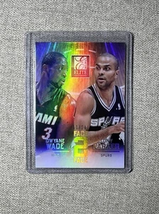 2013-14 Panini Elite Basketball FACE 2 FACE #1 Dwyane Wade Tony Parker 11/24 - Picture 1 of 9