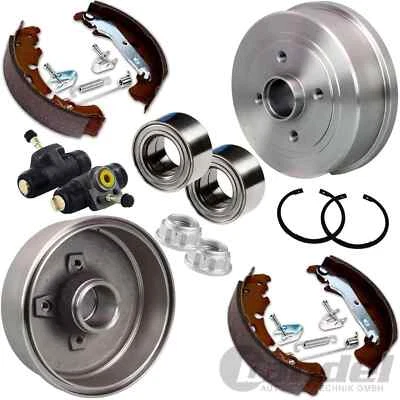Brake drums + shoes + wheel bearings + wheel cylinder for Renault Clio 2 + Dacia Logan - Image 1 of 4