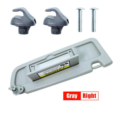 Sun Visor W/ Clip Passenger Side Right Light Gray For Honda Civic 2006 - 2008 Foto 1 de 4