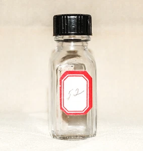 "Botella de perfume boticario decorativa vacía vintage de vidrio transparente de 2"" de alto" - Imagen 1 de 5