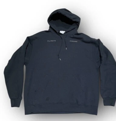 "Sudadera con capucha negra Collina Strada para mujer talla M cambio climático leer detalles mancha 23""" Foto 1 de 4