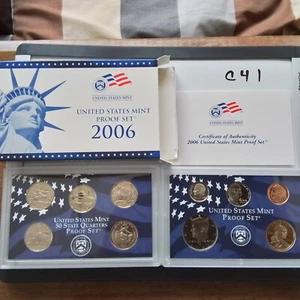 2006-S, U.S. Mint Proof Set, OGP, COA, with 50 State Qrt Proof Set, 10 Coins - Picture 1 of 1