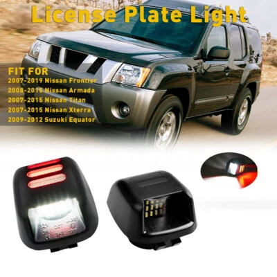 Luces de matrícula parachoques para Nissan Frontier D40 Armada Titan Xterra Equator Foto 1 de 4