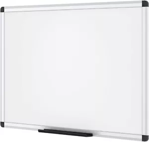 VIZ-PRO Magnetic Dry Erase Whiteboard with Marker Tray 48 X 36 Aluminium Frame - Picture 1 of 8