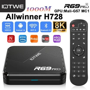 Smart TV BOX Android14 128G 2.4G/5G WIFI6 Media Player Octa Core Allwinner H728 - Picture 1 of 17