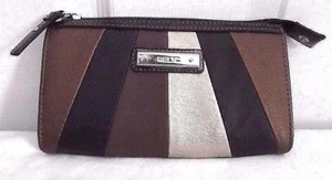 Relic By Fossil  Burnished Copper Pewter Brown Black Cell Phone Wallet Clutch   - Picture 1 of 5
