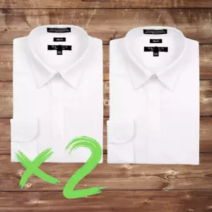 X2 Marquis Signature Men's Long Sleeve Slim Fit Dress Shirts 16 / 16.5 34/35 - Picture 1 of 7