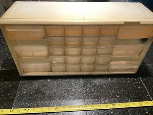 Vintage The Container Store 26 Drawers Plastic Parts Storage Hardware Craft - Picture 1 of 10