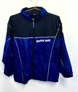 Vintage seltene Boston Marathon Jacke Herren 2005 Größe M blau und schwarz - Bild 1 von 9