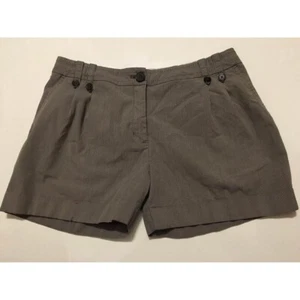 H&M Women’s Grey Pin Stripe Shorts Size 10 Y2K - Picture 1 of 3