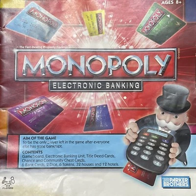 Piezas de juego Monopoly Electronic Banking 2011 Hasbro Instrucciones Reglas solamente Foto 1 de 4