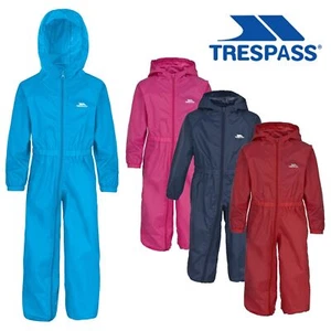Trespass Babies Rainsuit Hooded Waterproof All in One Breathable Suit Button - Picture 1 of 41