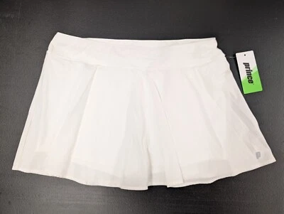 Women's Prince Tennis Match Flounce Skort Size XL White Wicking Pickleball New - Image 1 of 4