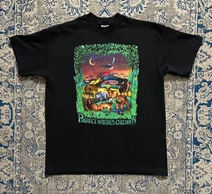 Vintage Herren ~ Damen T-Shirt SCHUTZ NATUR KINDER von Wild Oats Größe XL - Bild 1 von 4