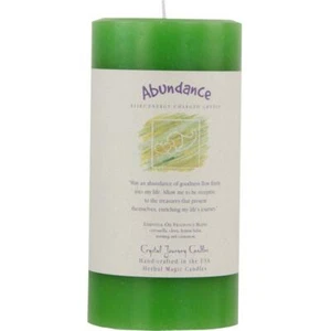 Abundance 3"x6" Crystal Journey Candle's Reiki Charged Ritual Pillar Candle! - Picture 1 of 2