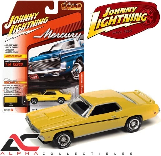 JOHNNY LIGHTNING 1:64 JLSP246B 1969 MERCURY COUGAR ELIMINATOR YELLOW) - Image 1 of 1
