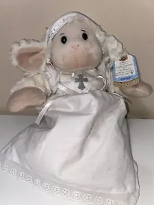 Ganz rosa Gelassenheit Lamm mit Krippenkreuz - Taufe oder Taufgeschenk Neu mit Etikett - Bild 1 von 6