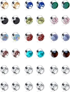 Aretes De Iman Para Hombre Set De Pendientes Hipoalergénico Acero Inoxidable NEW - Picture 1 of 6