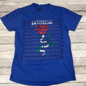 Cornerstone Bodega Antisocial Rose Snake Tshirt Medium Blue - Picture 1 of 7
