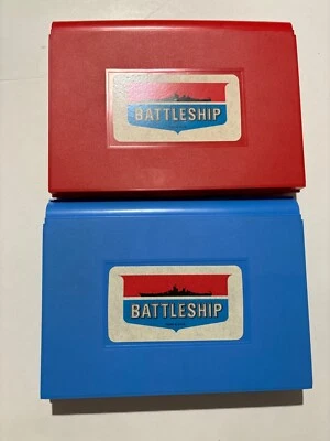 Acorazado Milton Bradley 1967 Juego Pieza de Repuesto Tableros Rojo y Azul con Rejilla Foto 1 de 4