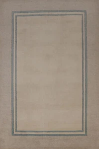 Bordered Exquisite Centerpiece Beige Hand-tufted Gabbeh Rug 5x8 ft - Picture 1 of 13