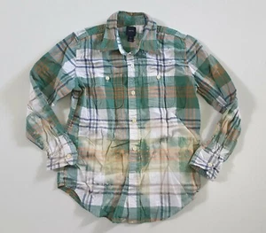 Upcycled Distressed Bleached Hand Dyed Country Grunge Rockabilly Shirt Youth L - Picture 1 of 2
